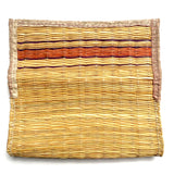 Unique hand-stitched wicker clutch